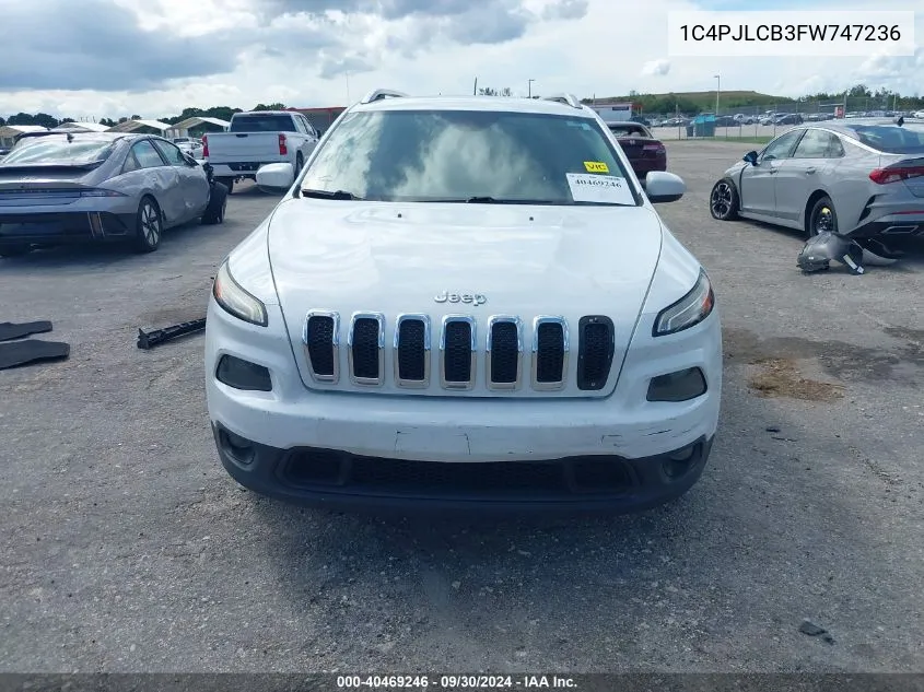 1C4PJLCB3FW747236 2015 Jeep Cherokee Latitude