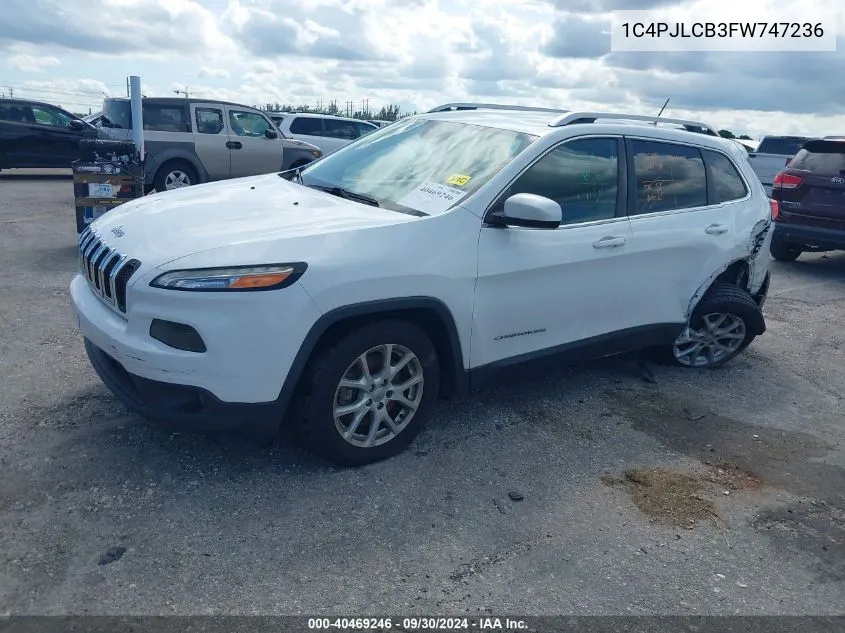 1C4PJLCB3FW747236 2015 Jeep Cherokee Latitude