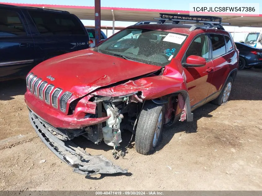 2015 Jeep Cherokee Latitude VIN: 1C4PJLCS8FW547386 Lot: 40471419