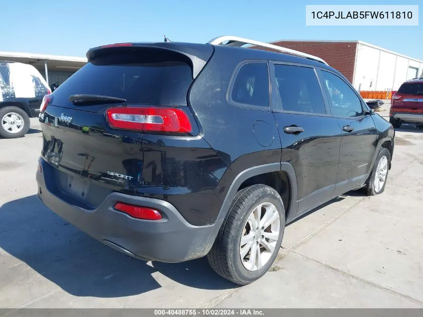 1C4PJLAB5FW611810 2015 Jeep Cherokee Sport