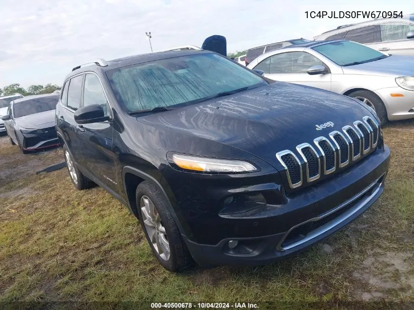 2015 Jeep Cherokee Limited VIN: 1C4PJLDS0FW670954 Lot: 40500678