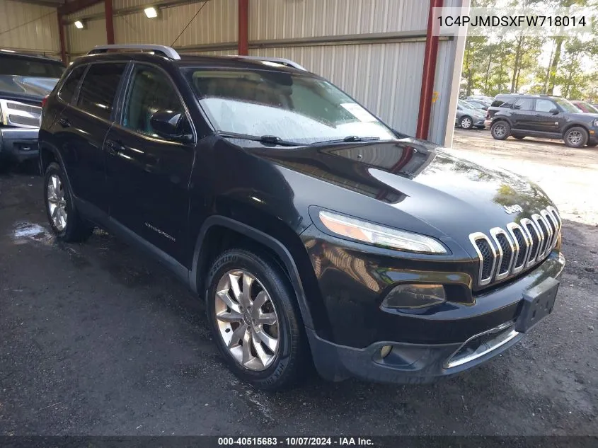 2015 Jeep Cherokee Limited VIN: 1C4PJMDSXFW718014 Lot: 40515683