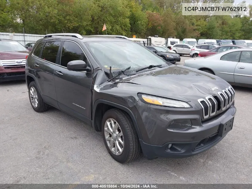 2015 Jeep Cherokee North VIN: 1C4PJMCB7FW762912 Lot: 40515884