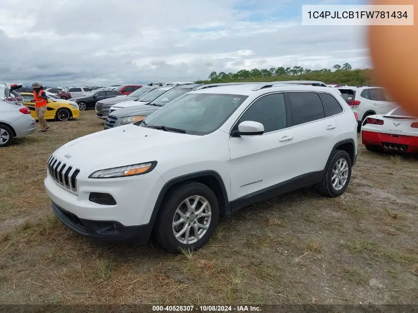 2015 Jeep Cherokee Latitude VIN: 1C4PJLCB1FW781434 Lot: 40528307