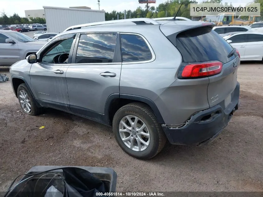 2015 Jeep Cherokee Latitude VIN: 1C4PJMCS0FW601625 Lot: 40551514