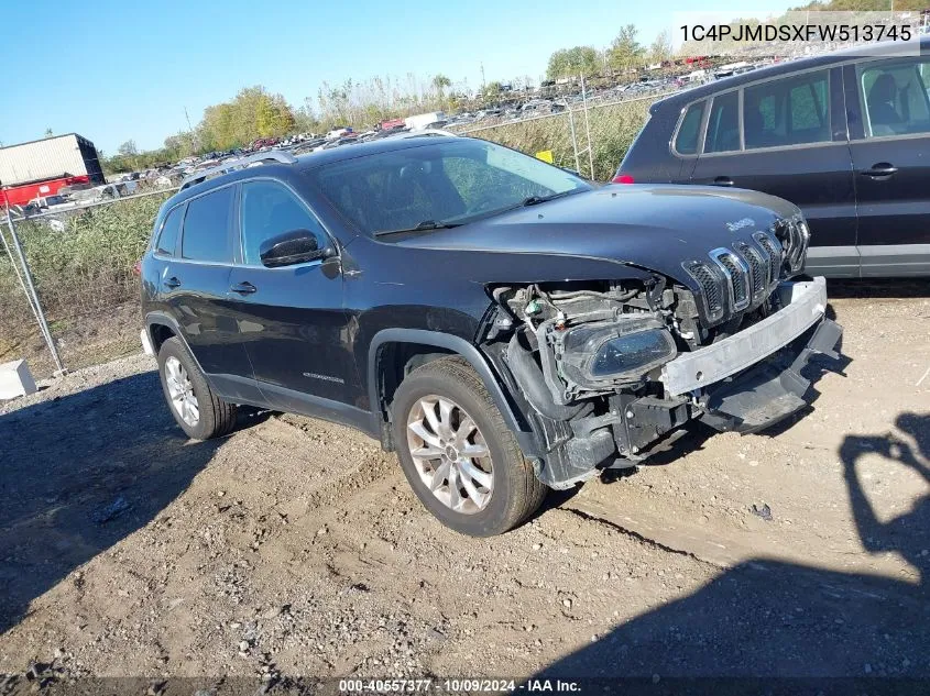 2015 Jeep Cherokee Limited VIN: 1C4PJMDSXFW513745 Lot: 40557377