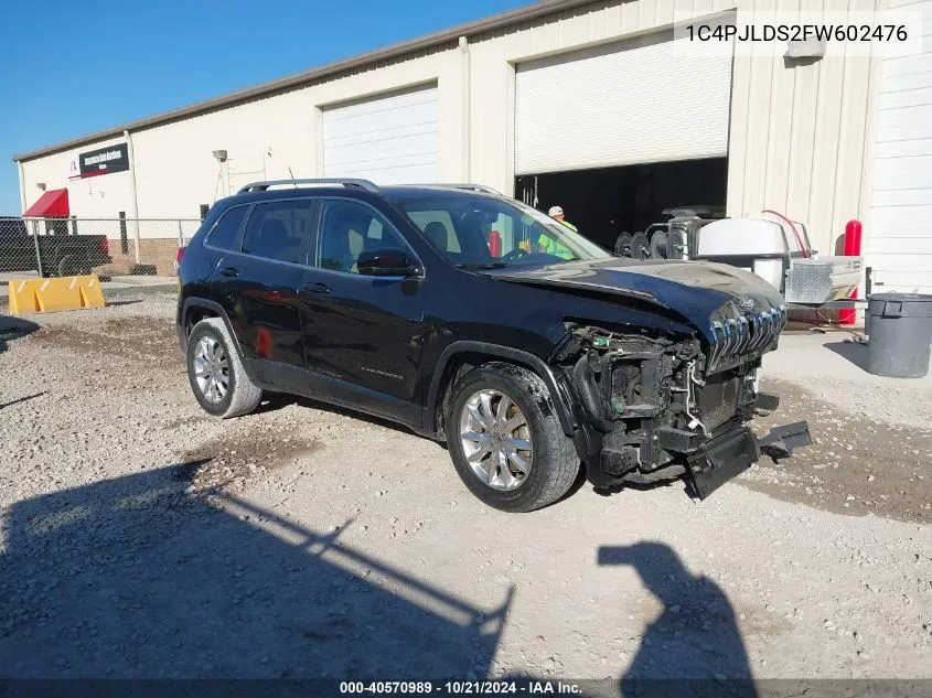 2015 Jeep Cherokee Limited VIN: 1C4PJLDS2FW602476 Lot: 40570989