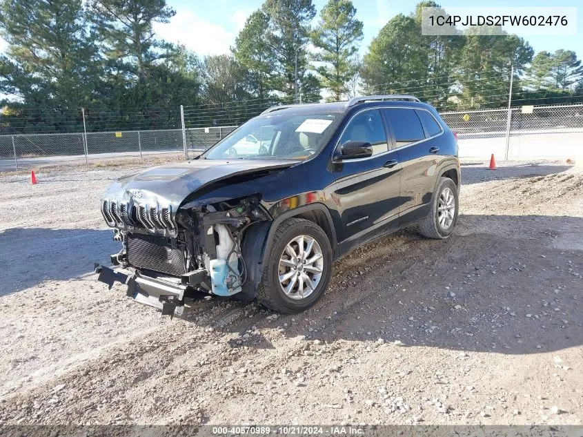 2015 Jeep Cherokee Limited VIN: 1C4PJLDS2FW602476 Lot: 40570989