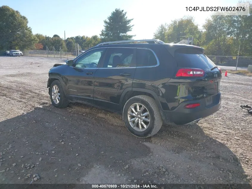 2015 Jeep Cherokee Limited VIN: 1C4PJLDS2FW602476 Lot: 40570989