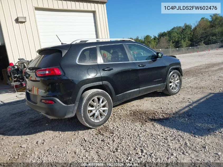 2015 Jeep Cherokee Limited VIN: 1C4PJLDS2FW602476 Lot: 40570989