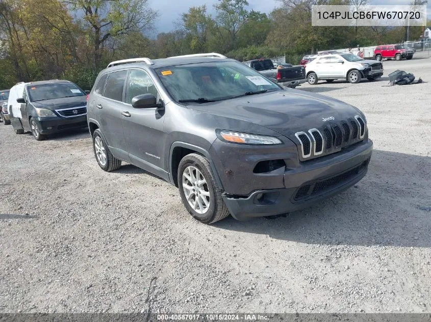 2015 Jeep Cherokee Latitude VIN: 1C4PJLCB6FW670720 Lot: 40587017