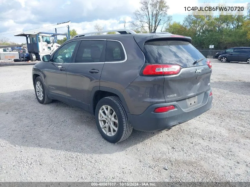 1C4PJLCB6FW670720 2015 Jeep Cherokee Latitude