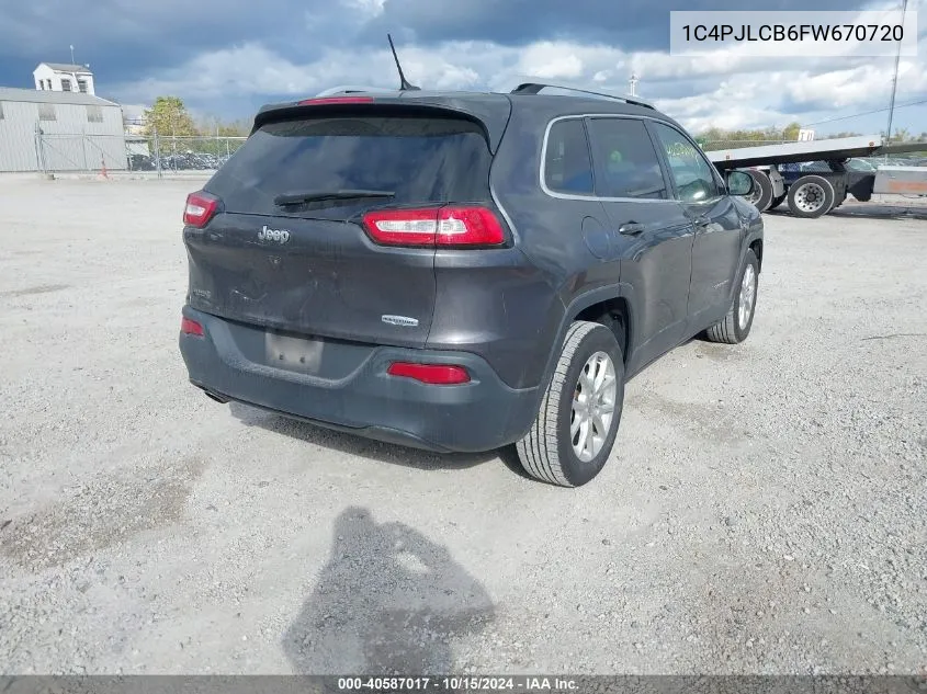 1C4PJLCB6FW670720 2015 Jeep Cherokee Latitude