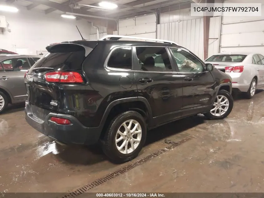 2015 Jeep Cherokee Latitude VIN: 1C4PJMCS7FW792704 Lot: 40603012