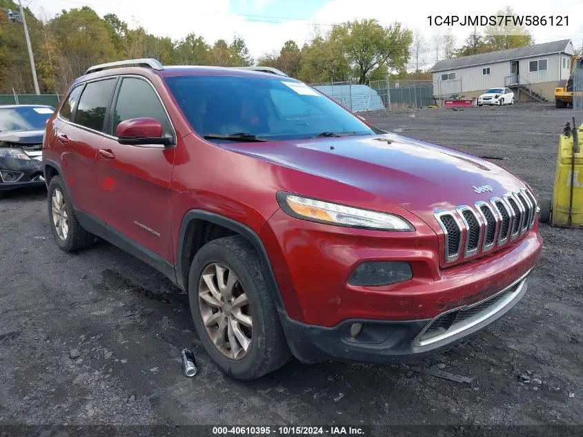 2015 Jeep Cherokee Limited VIN: 1C4PJMDS7FW586121 Lot: 40610395