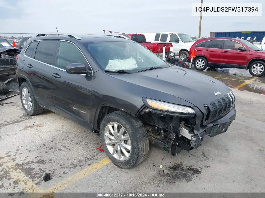 2015 Jeep Cherokee Limited VIN: 1C4PJLDS2FW517394 Lot: 40612277