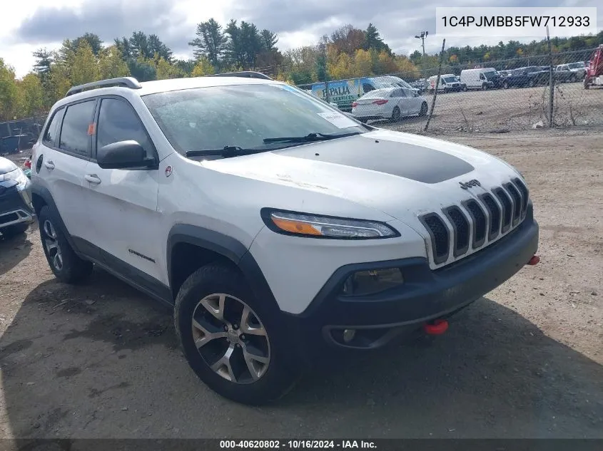 2015 Jeep Cherokee Trailhawk VIN: 1C4PJMBB5FW712933 Lot: 40620802