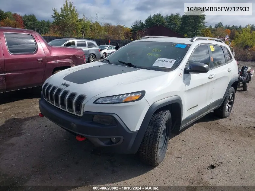 2015 Jeep Cherokee Trailhawk VIN: 1C4PJMBB5FW712933 Lot: 40620802