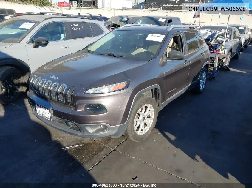 2015 Jeep Cherokee Latitude VIN: 1C4PJLCB9FW506698 Lot: 40623683