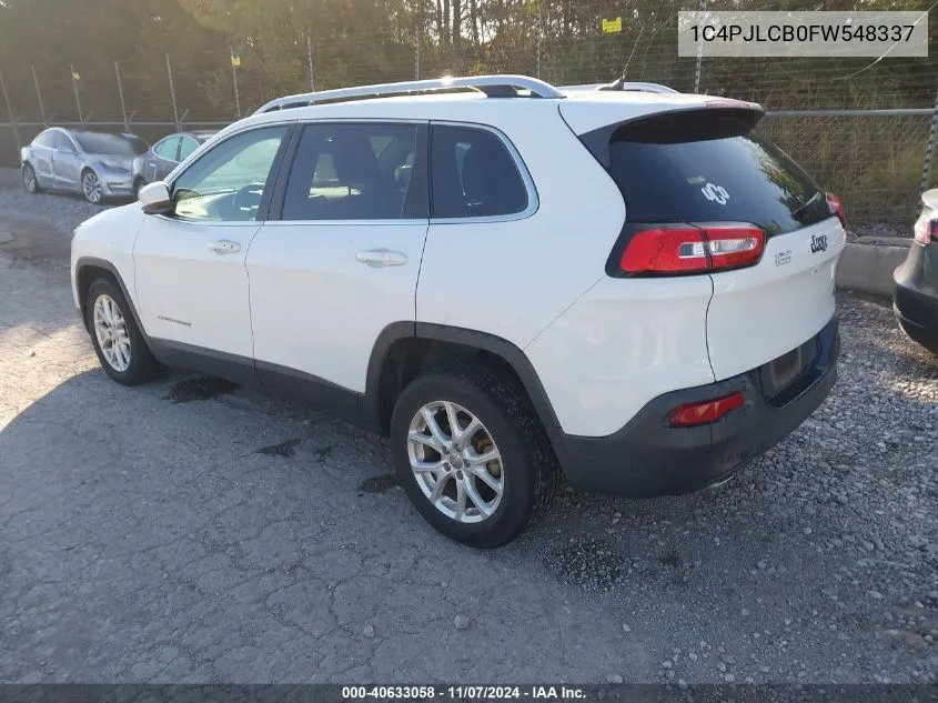 2015 Jeep Cherokee Latitude VIN: 1C4PJLCB0FW548337 Lot: 40633058