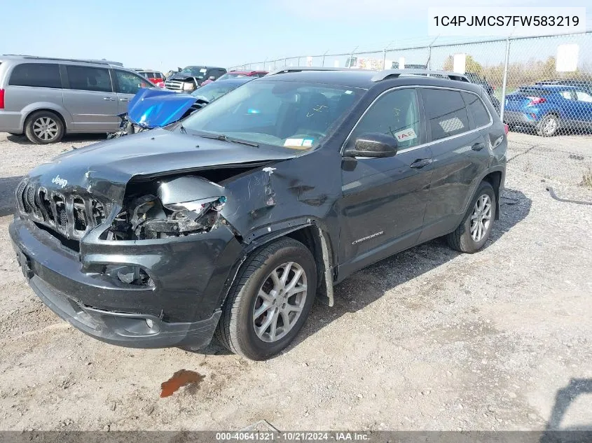 2015 Jeep Cherokee Latitude VIN: 1C4PJMCS7FW583219 Lot: 40641321