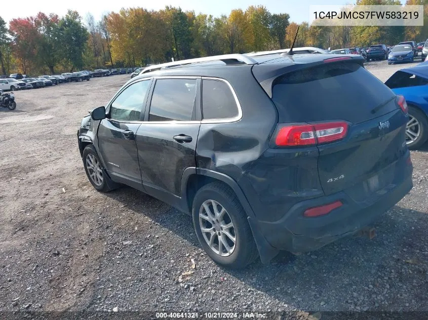 2015 Jeep Cherokee Latitude VIN: 1C4PJMCS7FW583219 Lot: 40641321