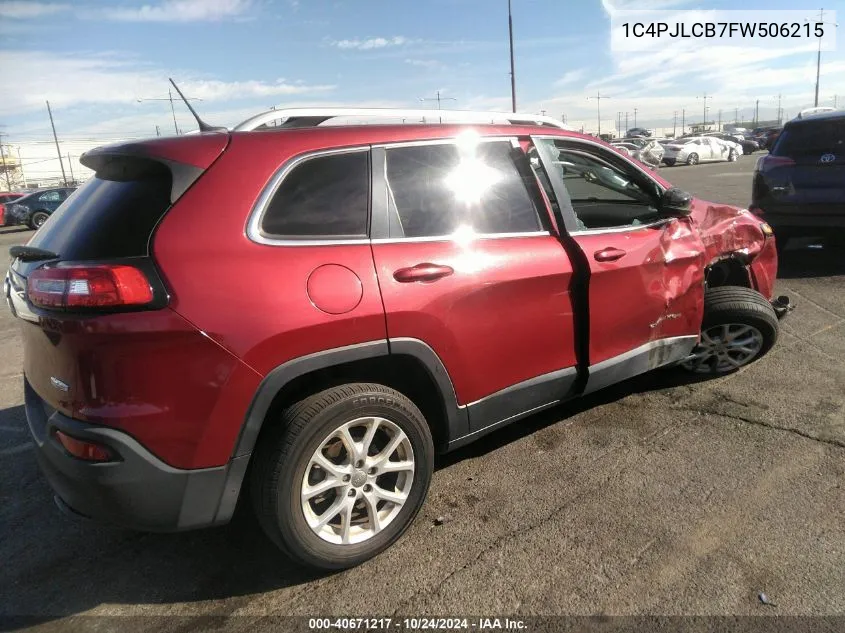 2015 Jeep Cherokee Latitude VIN: 1C4PJLCB7FW506215 Lot: 40671217