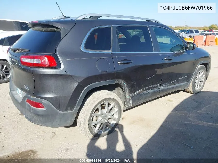 2015 Jeep Cherokee Latitude VIN: 1C4PJLCB5FW701956 Lot: 40693445