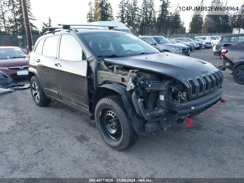 2015 Jeep Cherokee Trailhawk VIN: 1C4PJMBS2FW604964 Lot: 40773825