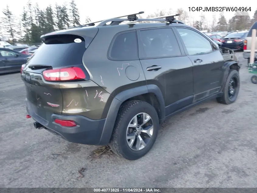 2015 Jeep Cherokee Trailhawk VIN: 1C4PJMBS2FW604964 Lot: 40773825