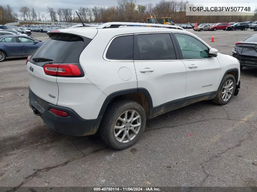 2015 Jeep Cherokee Latitude VIN: 1C4PJLCB3FW507748 Lot: 40780114