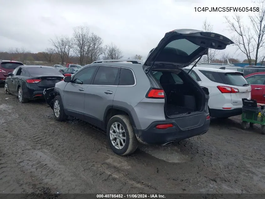 2015 Jeep Cherokee Latitude VIN: 1C4PJMCS5FW605458 Lot: 40785452