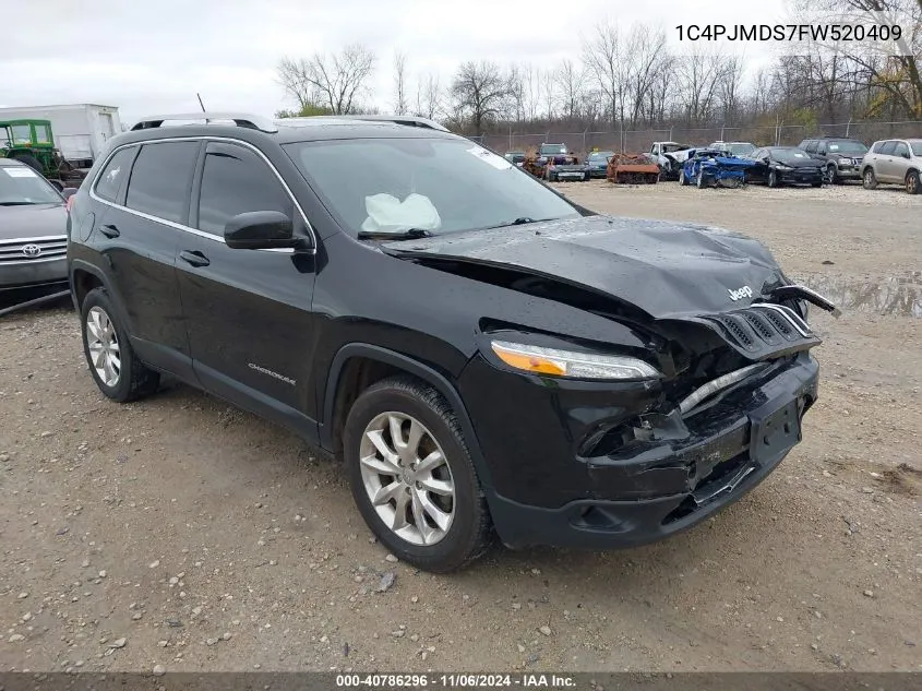 2015 Jeep Cherokee Limited VIN: 1C4PJMDS7FW520409 Lot: 40786296