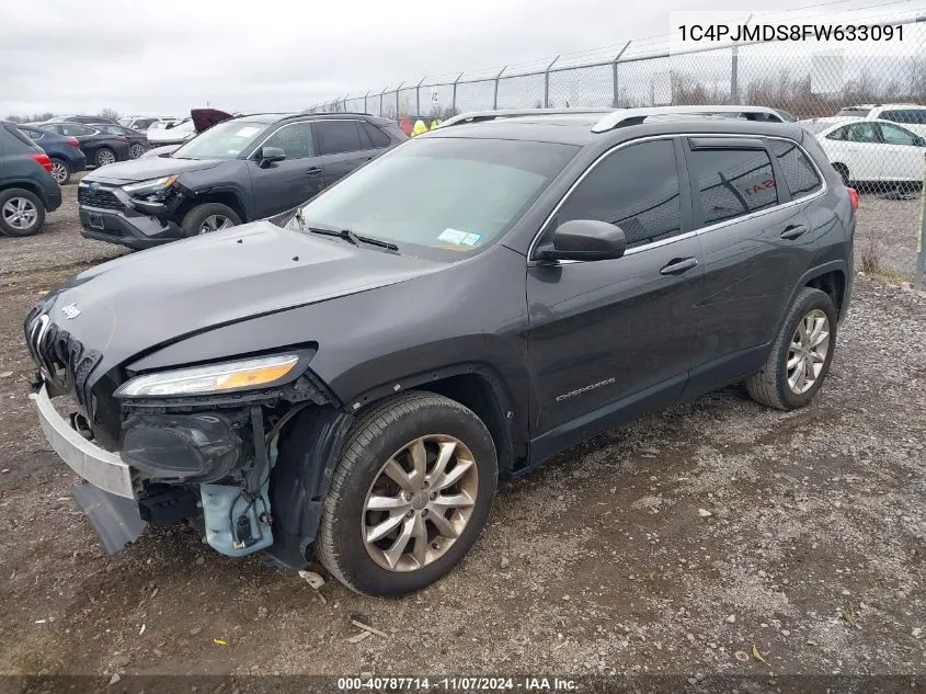 2015 Jeep Cherokee Limited VIN: 1C4PJMDS8FW633091 Lot: 40787714