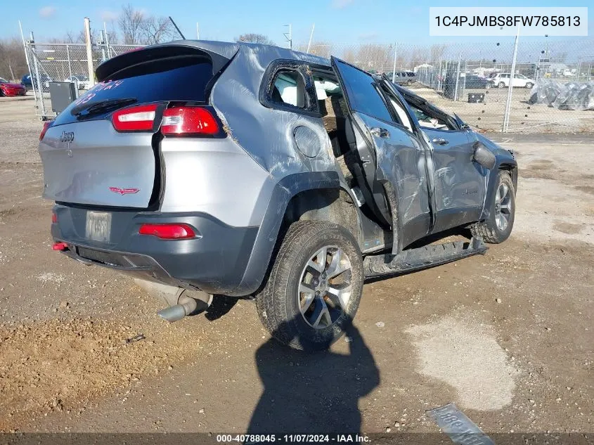 2015 Jeep Cherokee Trailhawk VIN: 1C4PJMBS8FW785813 Lot: 40788045