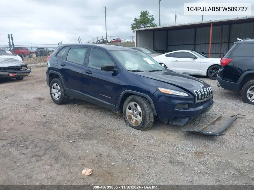 2015 Jeep Cherokee Sport VIN: 1C4PJLAB5FW589727 Lot: 40799865