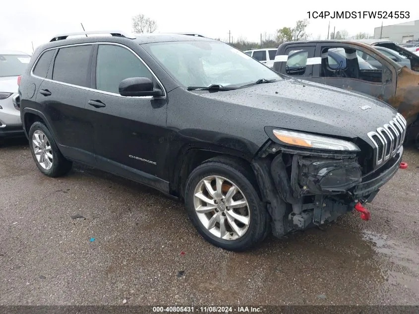 2015 Jeep Cherokee Limited VIN: 1C4PJMDS1FW524553 Lot: 40805431