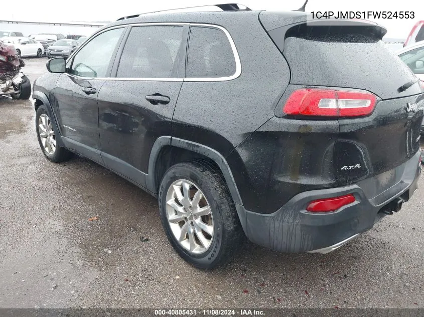 2015 Jeep Cherokee Limited VIN: 1C4PJMDS1FW524553 Lot: 40805431