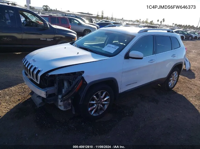 2015 Jeep Cherokee Limited VIN: 1C4PJMDS6FW646373 Lot: 40812610