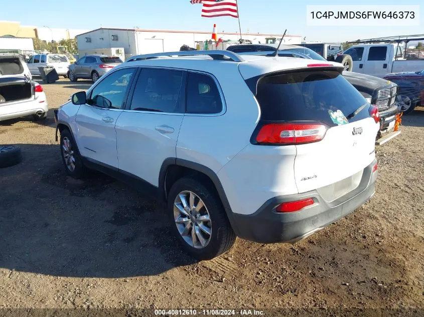 2015 Jeep Cherokee Limited VIN: 1C4PJMDS6FW646373 Lot: 40812610