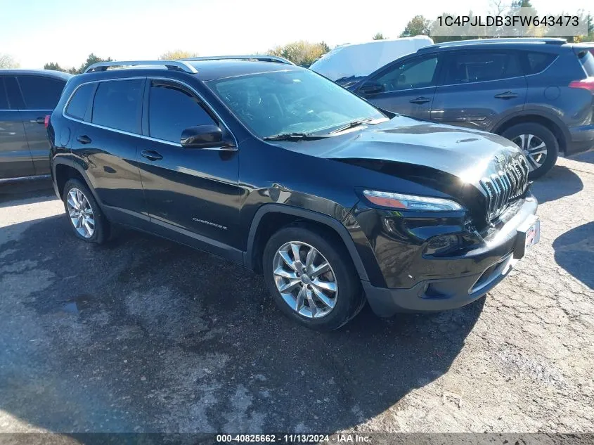 1C4PJLDB3FW643473 2015 Jeep Cherokee Limited