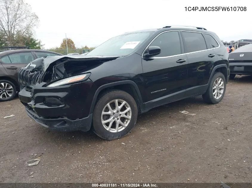 2015 Jeep Cherokee Latitude VIN: 1C4PJMCS5FW610708 Lot: 40831181