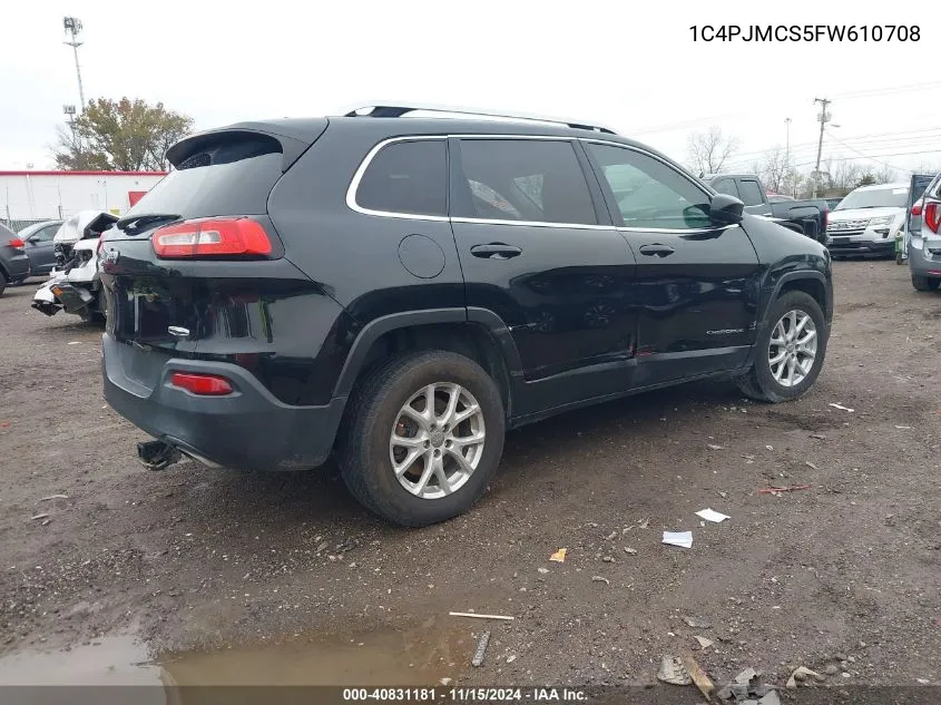 2015 Jeep Cherokee Latitude VIN: 1C4PJMCS5FW610708 Lot: 40831181