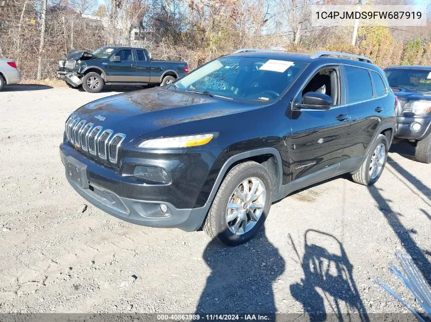 2015 Jeep Cherokee Limited VIN: 1C4PJMDS9FW687919 Lot: 40863989