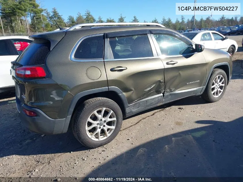 2015 Jeep Cherokee Latitude VIN: 1C4PJMCB7FW504227 Lot: 40864662