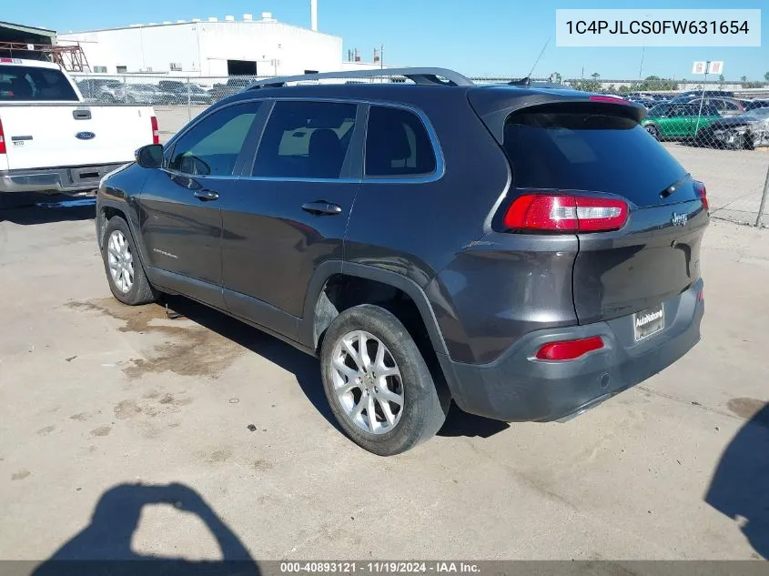 2015 Jeep Cherokee Latitude VIN: 1C4PJLCS0FW631654 Lot: 40893121