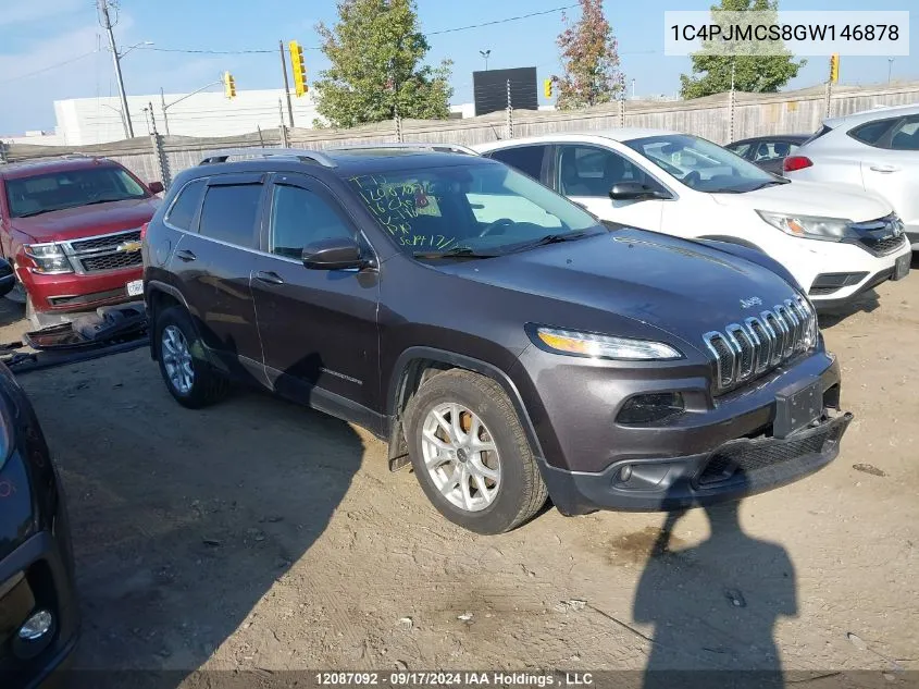 2016 Jeep Cherokee Latitude VIN: 1C4PJMCS8GW146878 Lot: 12087092