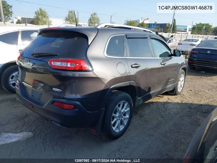 2016 Jeep Cherokee Latitude VIN: 1C4PJMCS8GW146878 Lot: 12087092