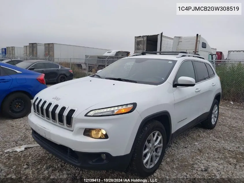 2016 Jeep Cherokee North VIN: 1C4PJMCB2GW308519 Lot: 12139413