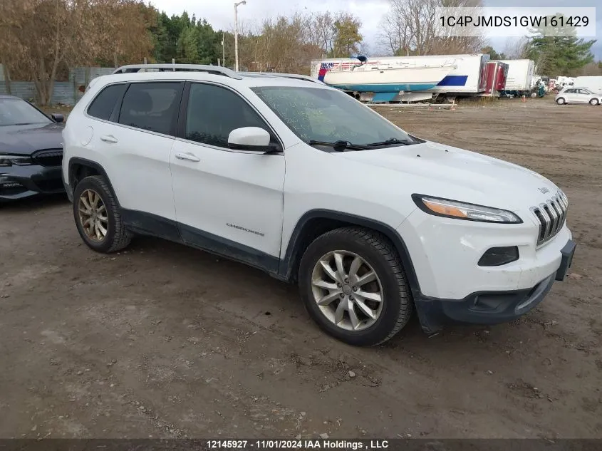 2016 Jeep Cherokee Limited VIN: 1C4PJMDS1GW161429 Lot: 12145927